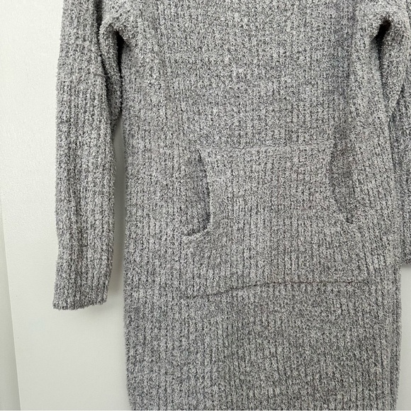 Softies Marshmallow Slouch Turtleneck Lounger Dress Womens Gray Ribbed - Picture 3 of 10